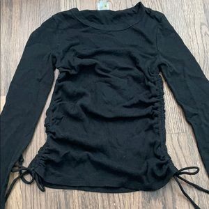 Pink Victoria Secret black long sleeveTie on sides
